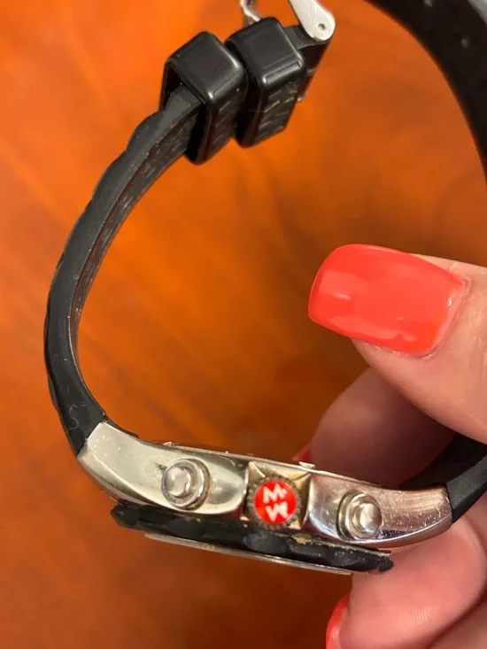 Michele Silver Dial Chronograph Bracelet Watch with Black Strap - Picture 4 of 6